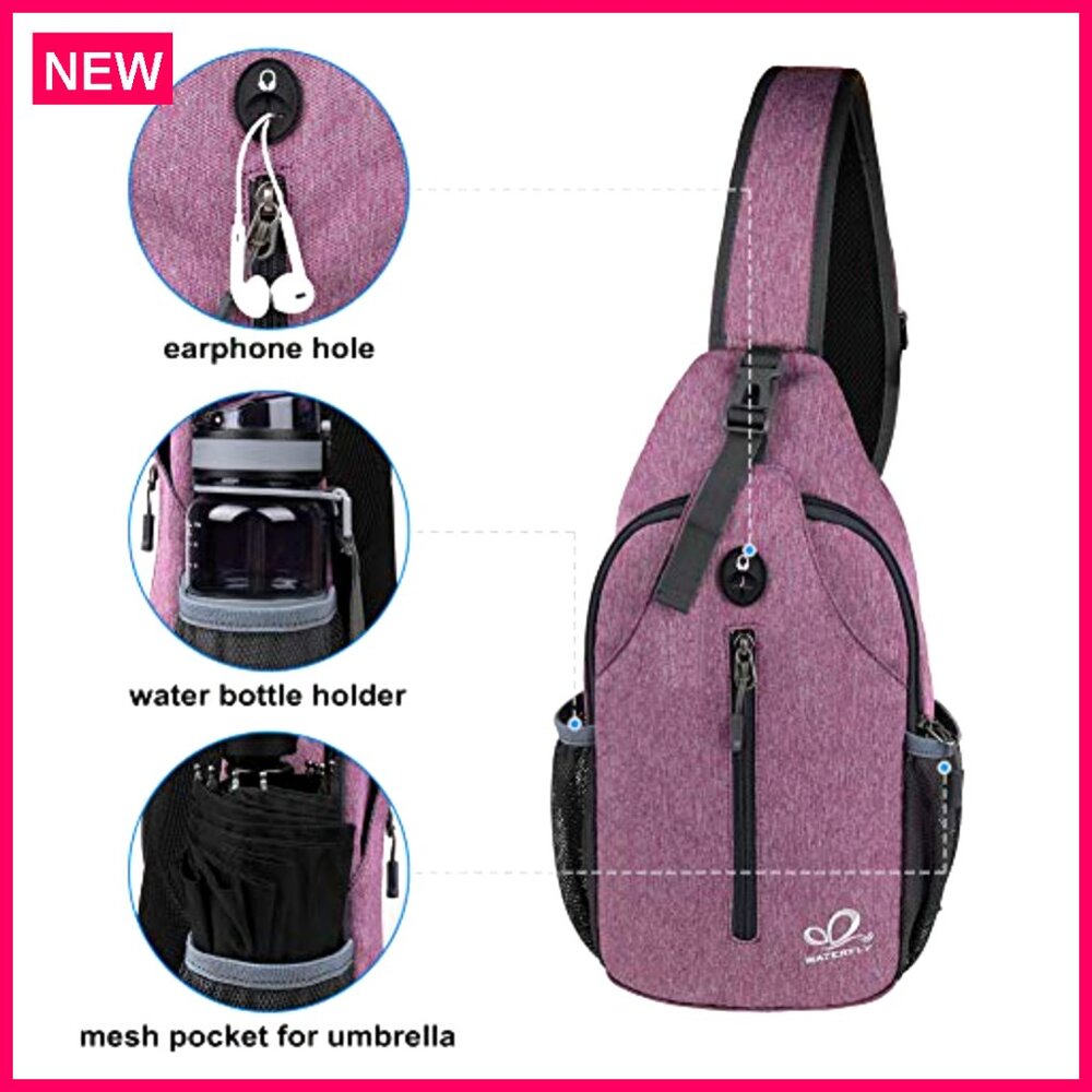 Polyester Crossbody Sling Backpack, Adjustable St… - image 6